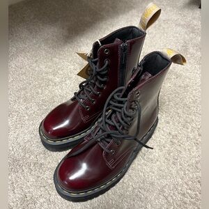 Dr. Martens Burgundy Lace Up Boots